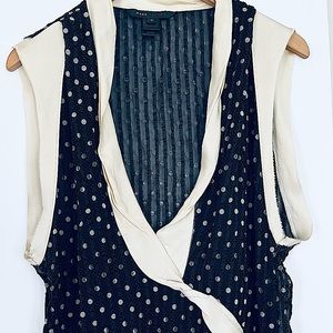 Marc Jacobs Silk Polka Dot Sleeveless Blouse